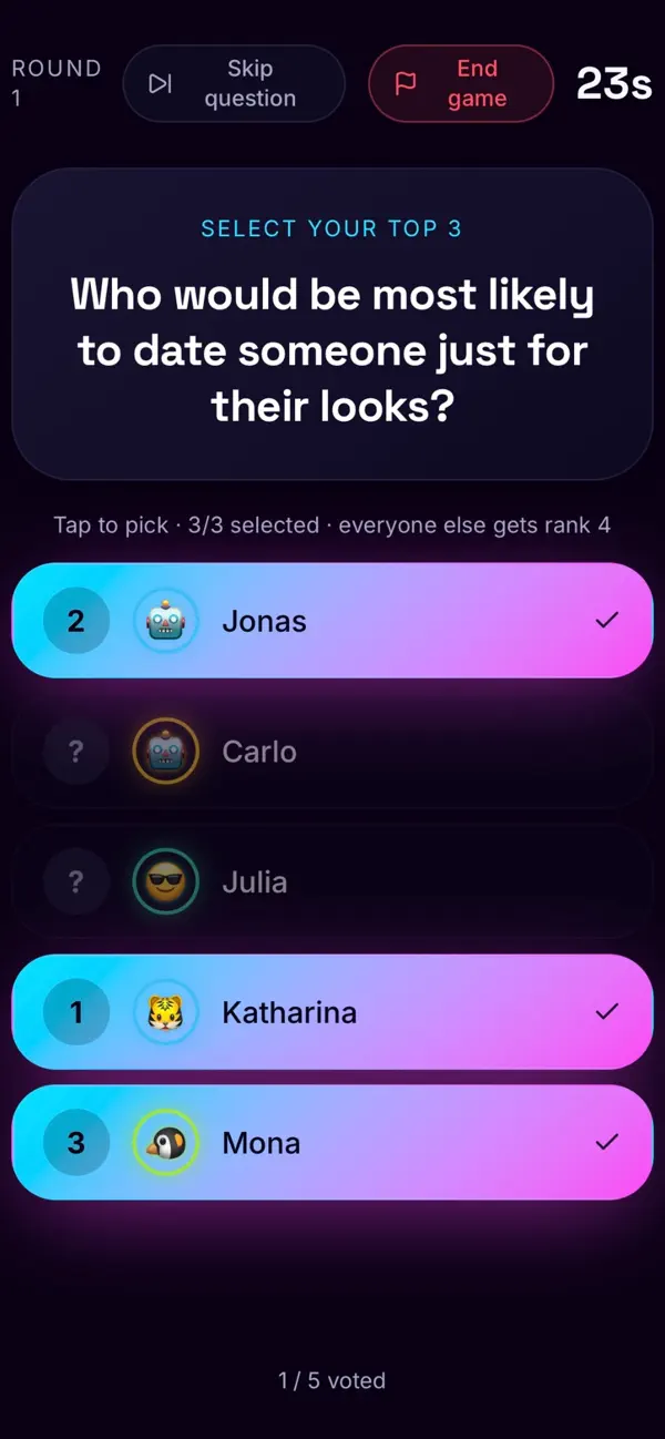 Rankd Party Game