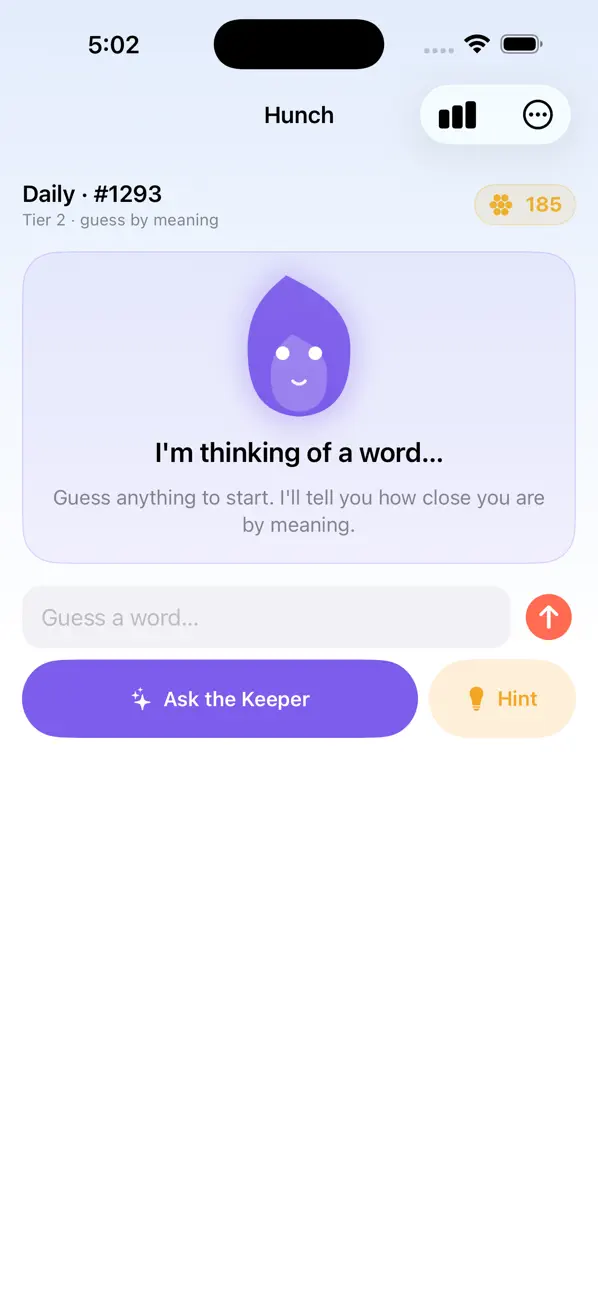 Hunch: Guess by Meaning