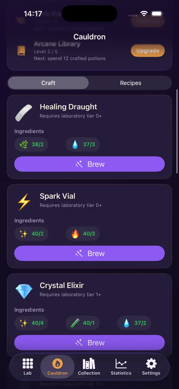 Alchemy Potion Match Lab
