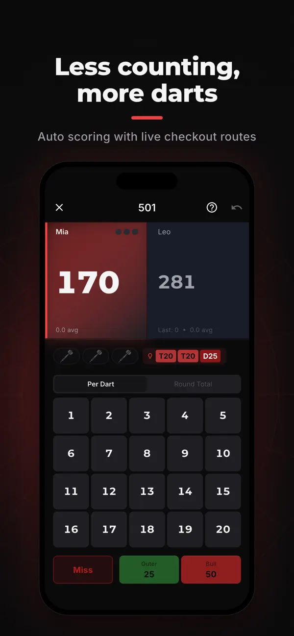 Bullzy: Darts Scorer & Stats