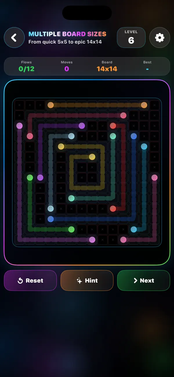 Neon Flow Nexus  Line Puzzle