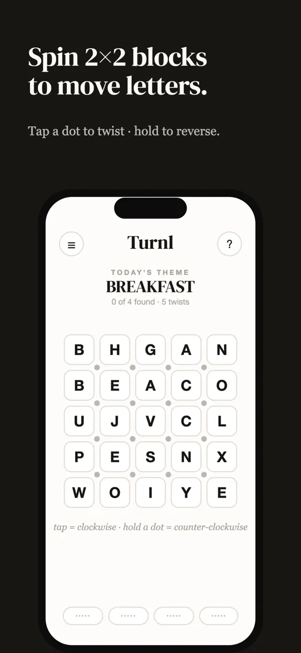 Turnl: Daily Word Twist