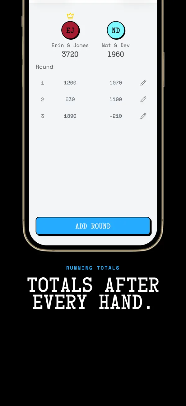 Canasta Score Tracker