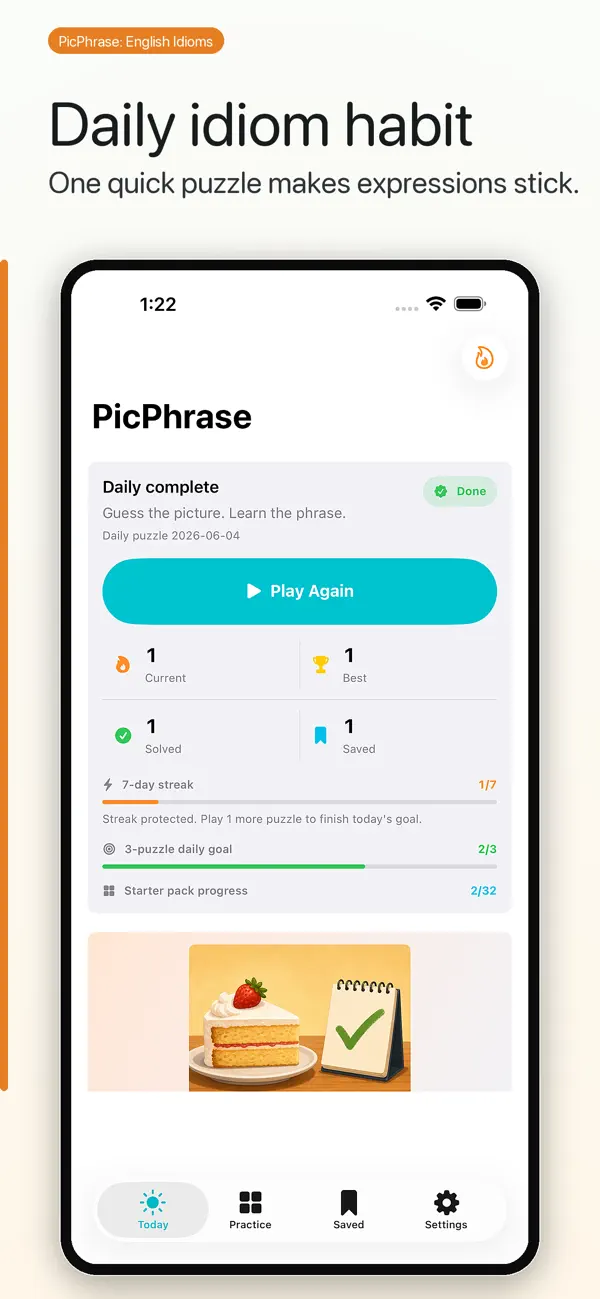 PicPhrase: English Idioms