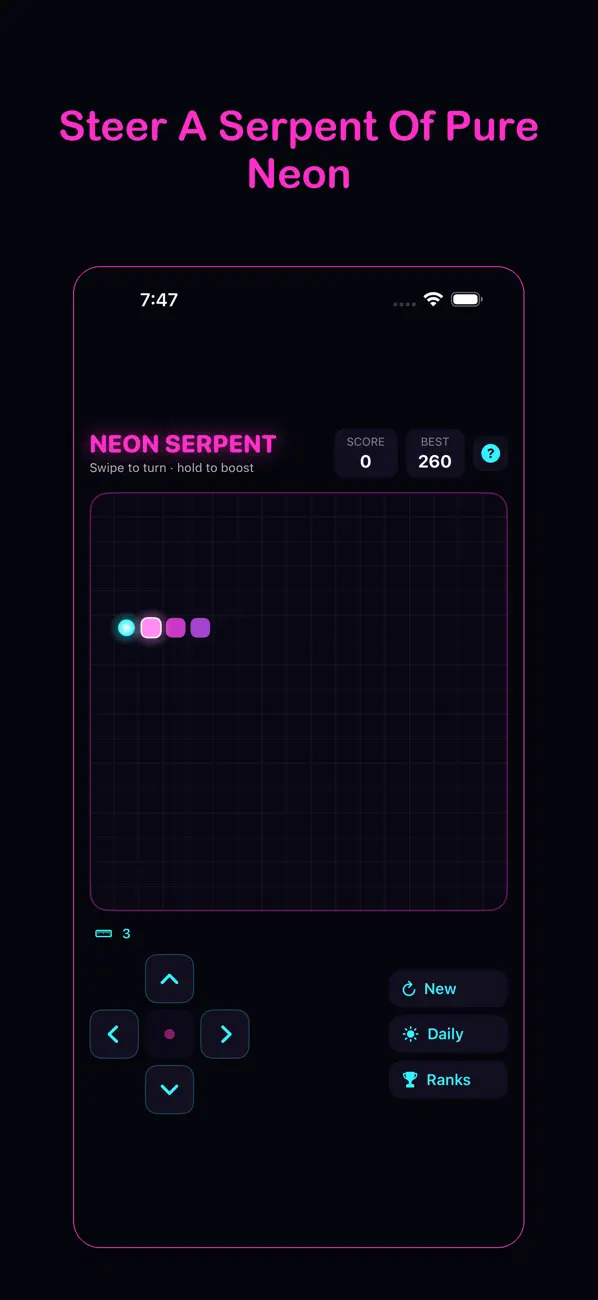 Neon Serpent: Snake Game