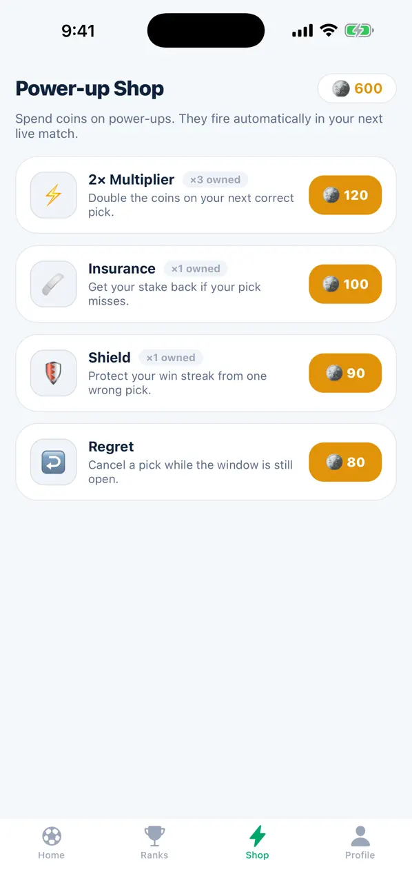 QuickWin: Live Predictions