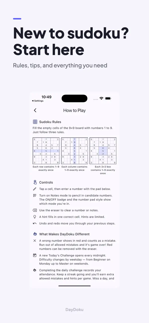 DayDoku: Daily Sudoku