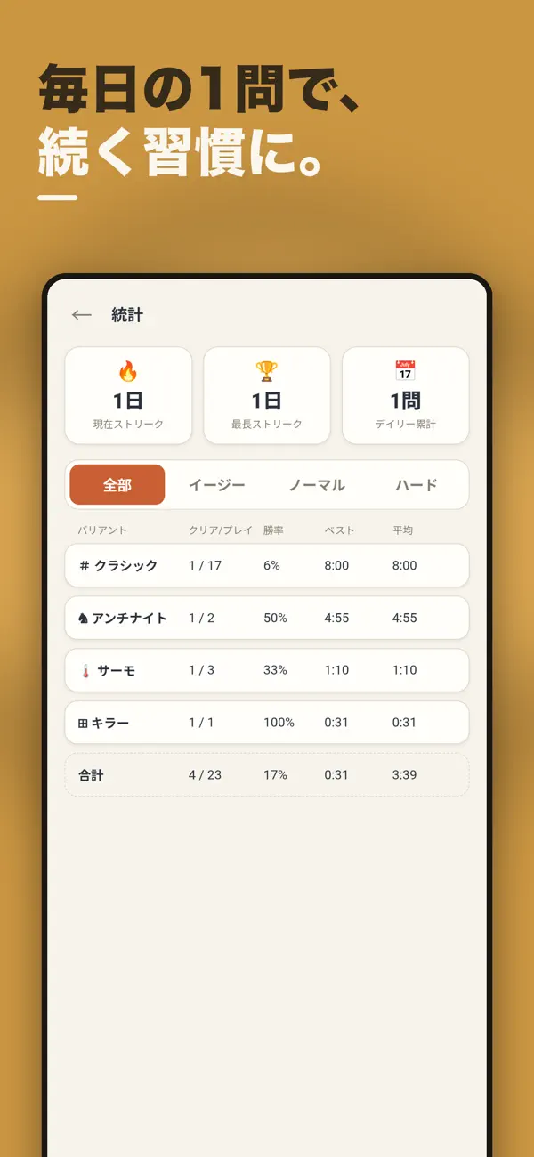 ナンプレパレット：毎日の数独パズル