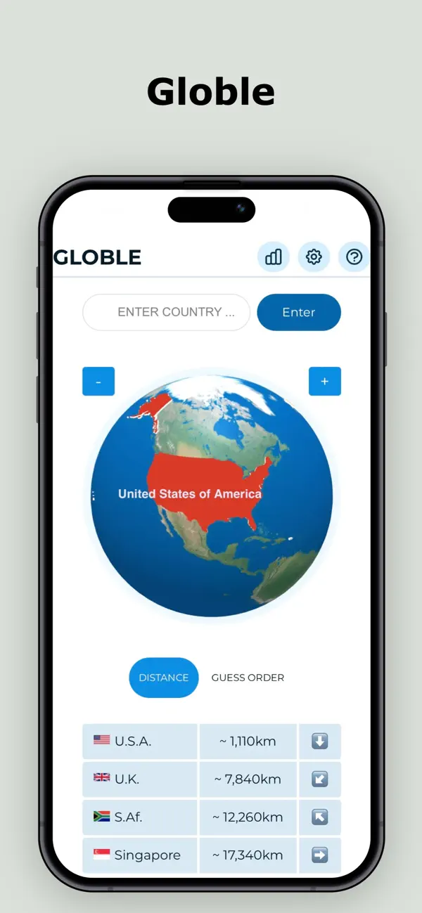 Globle - Guess hidden Country