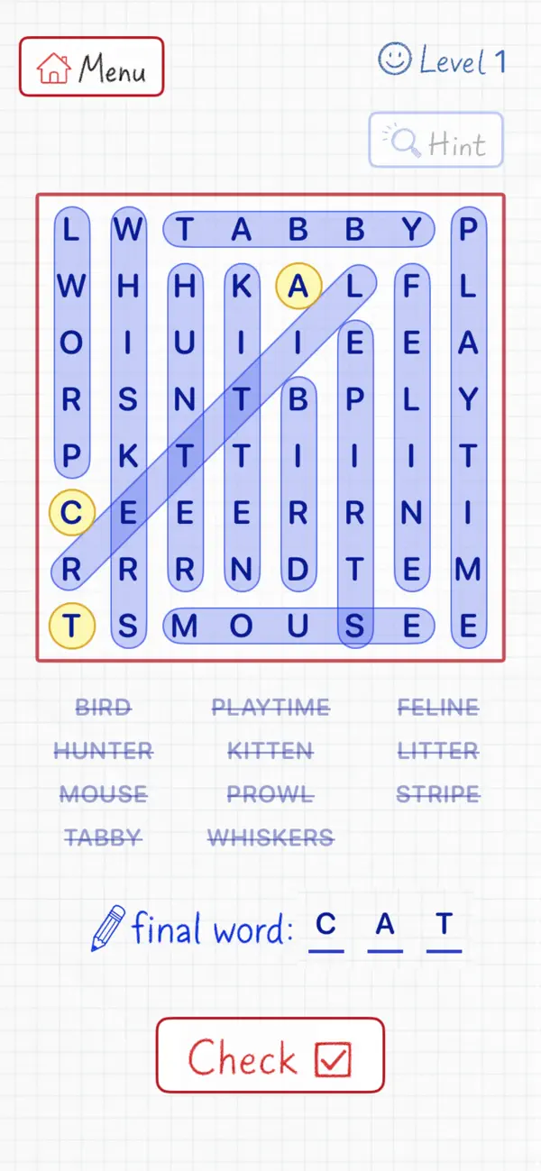 Word Search Game: FinalWord
