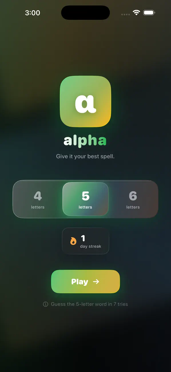 Alpha: Word Guess