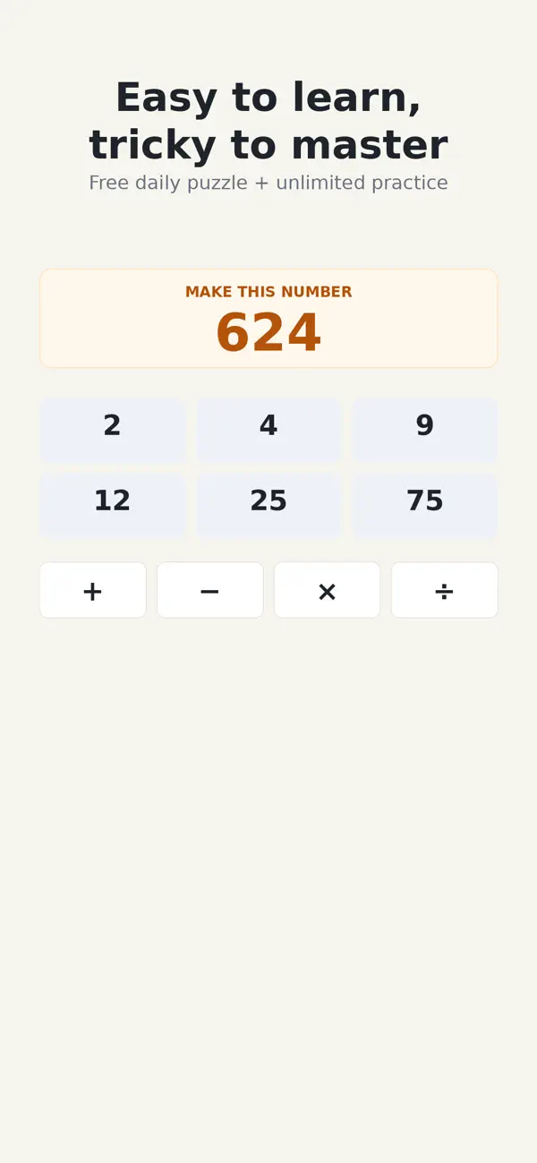 Sumday: Daily Number Puzzle