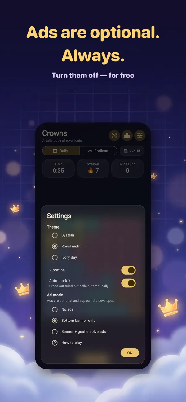 Crowns — Daily Logic