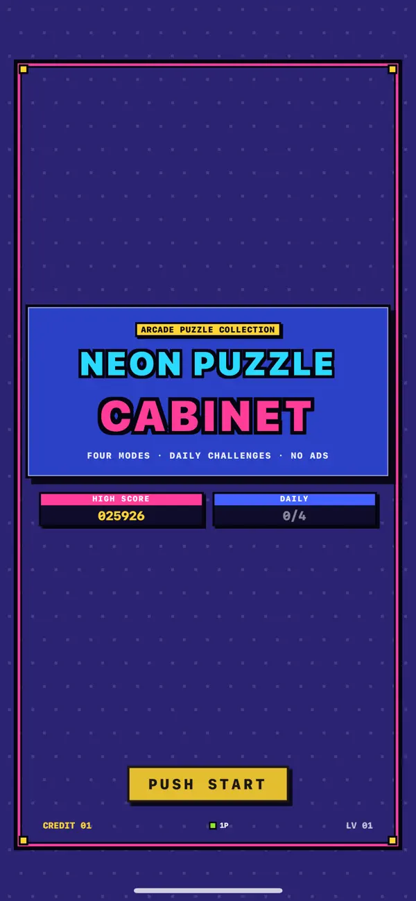 Neon Puzzle Cabinet