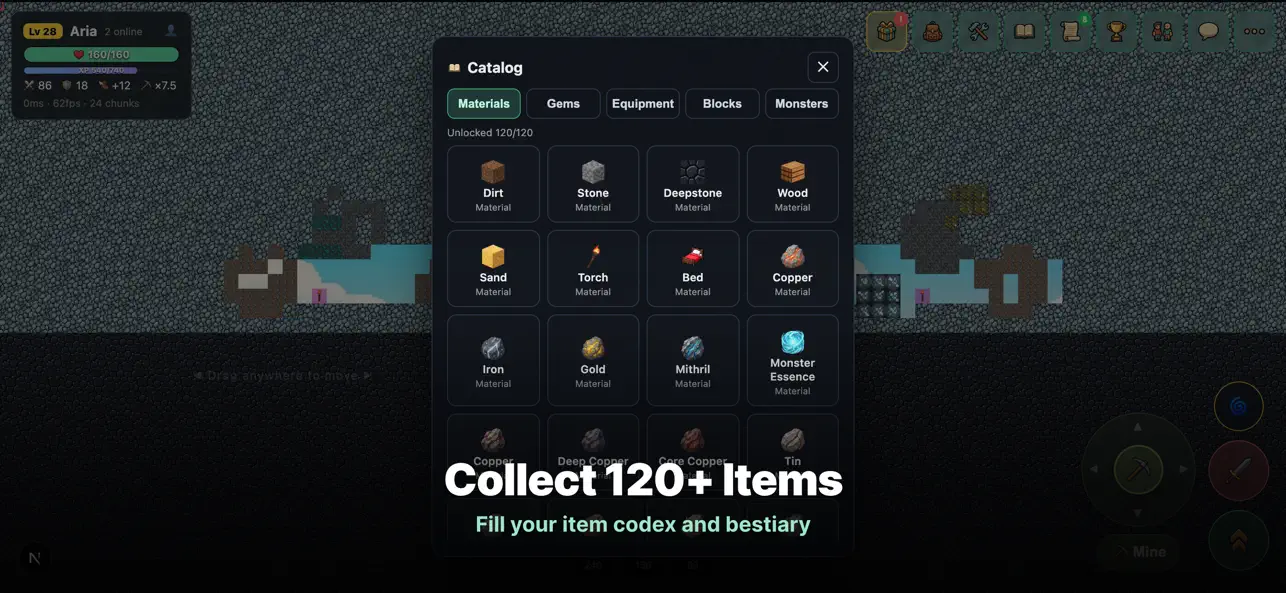 MineMMO: Pixel Sandbox MMO