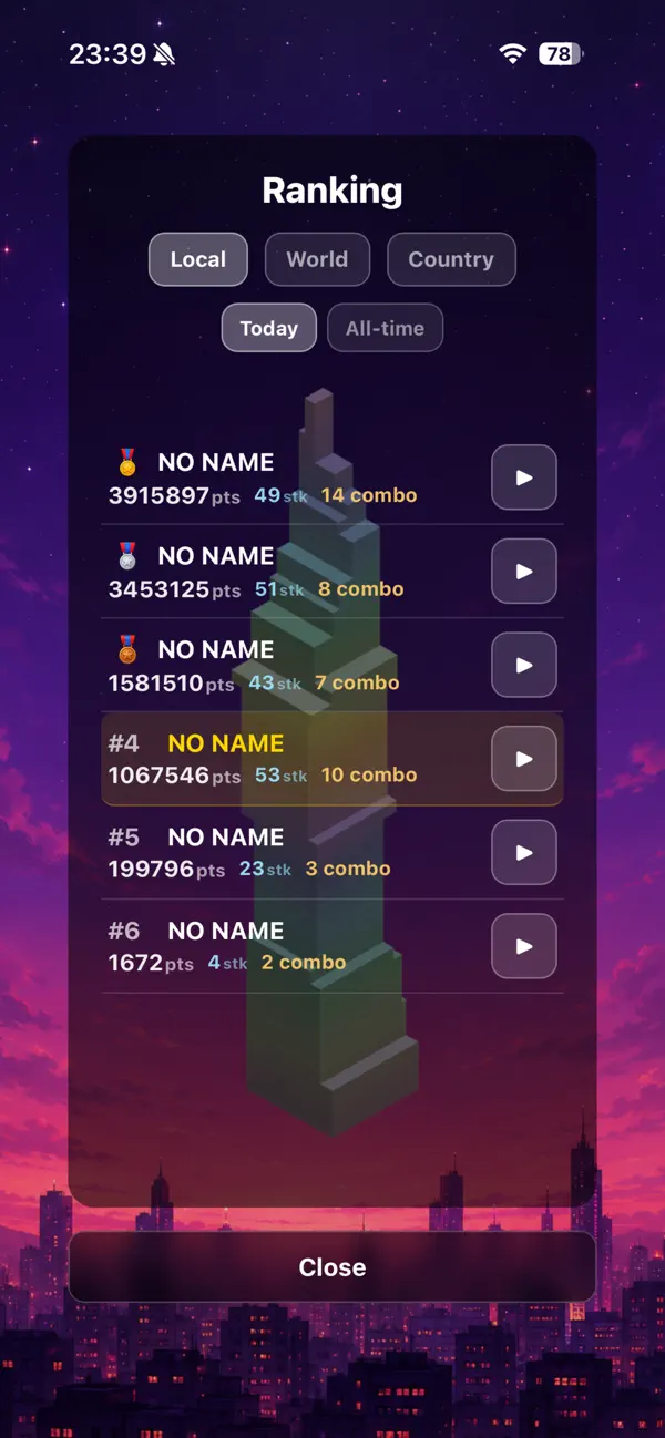 Stack Rush - Tower Builder