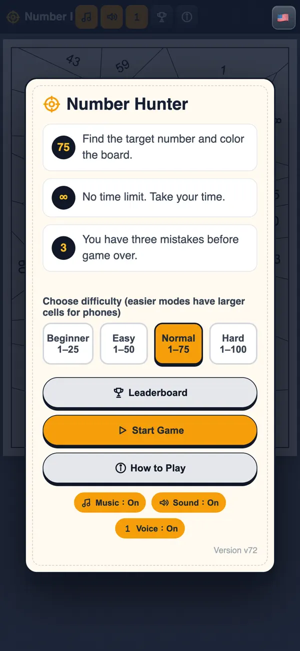 Number Hunter - Find Fast