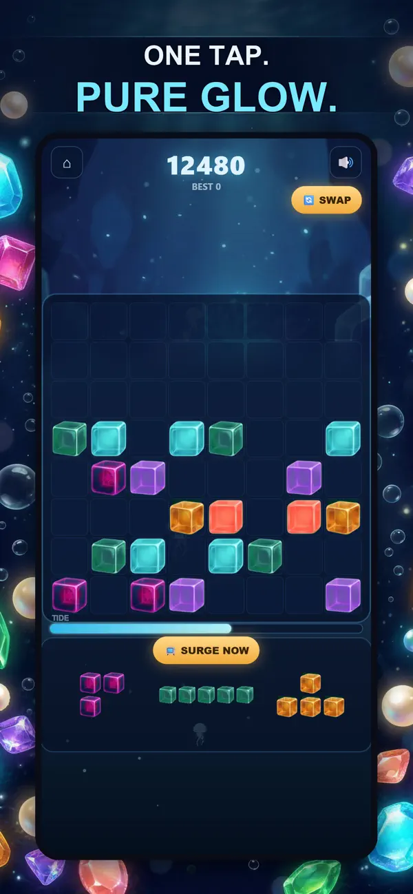Glow Reef: Block Puzzle