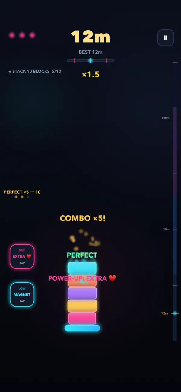 Paddle Stack: Neon Tower