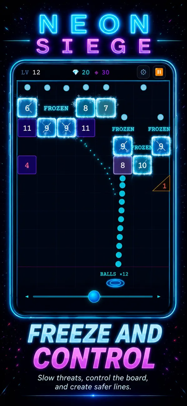 Neon Siege: Brick Breaker