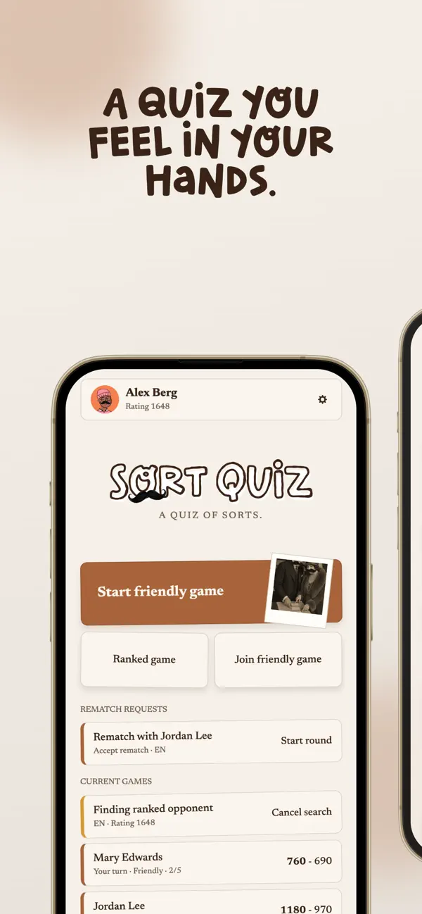 Sort Quiz: Trivia sorting game