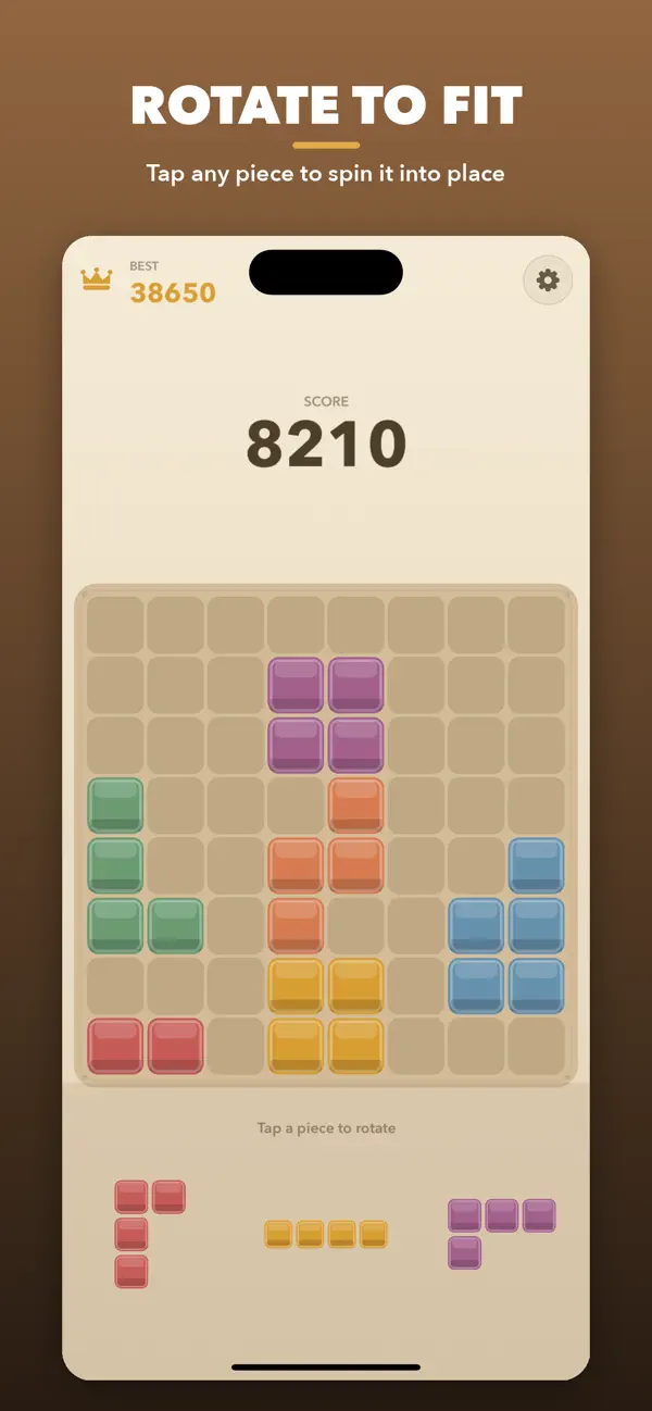 Cozy Blocks: Rotate & Drop