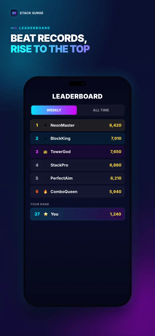 Stack Surge: Block Tower