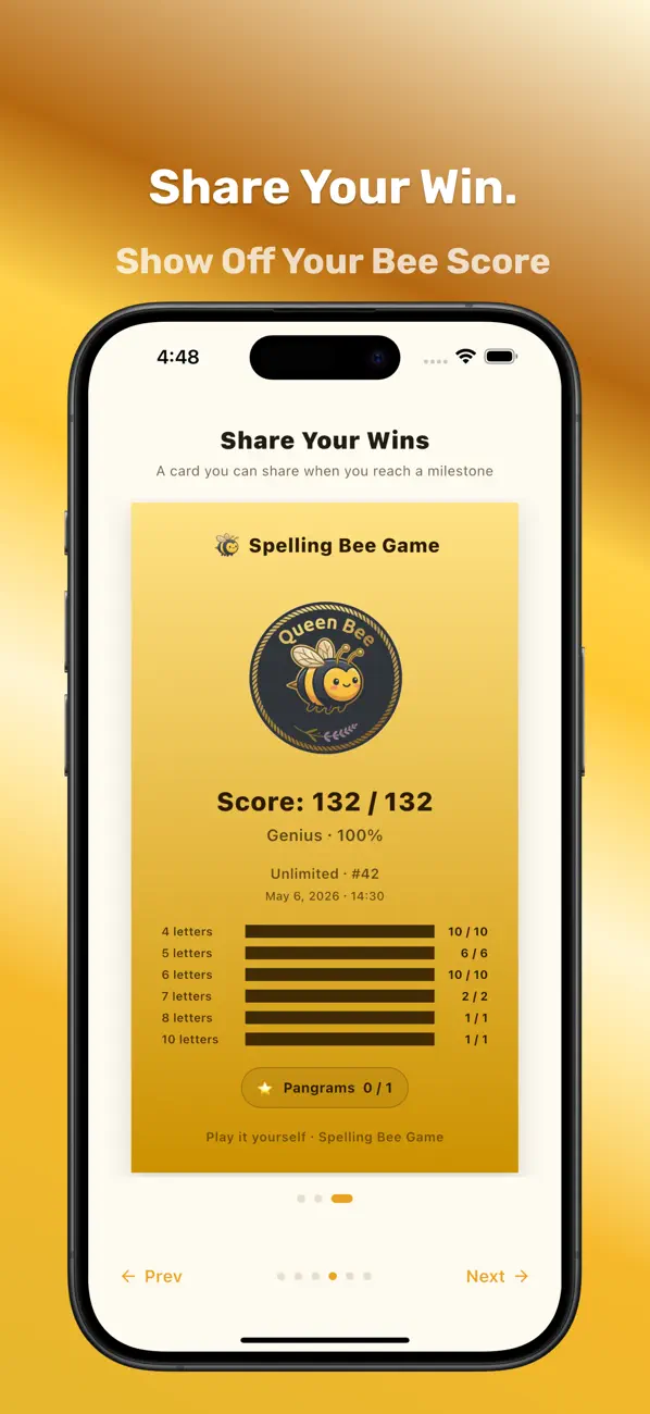 Spelling Bee Game: Pangram