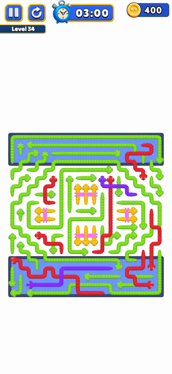 Tangled Arrows: Caterpillars