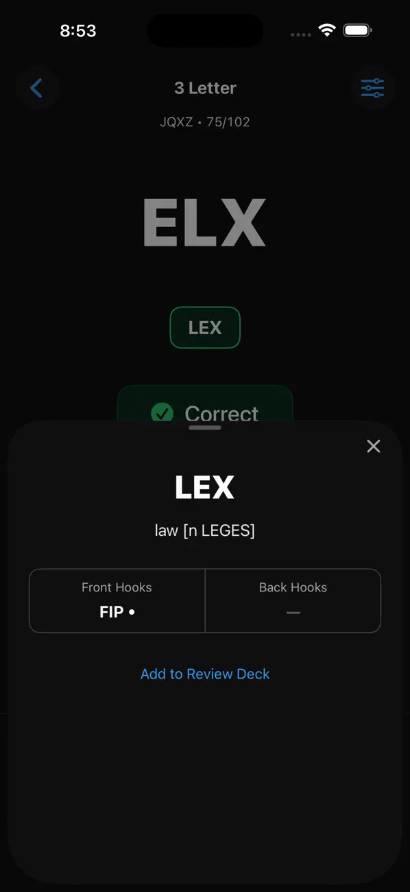 LEX Word Practice