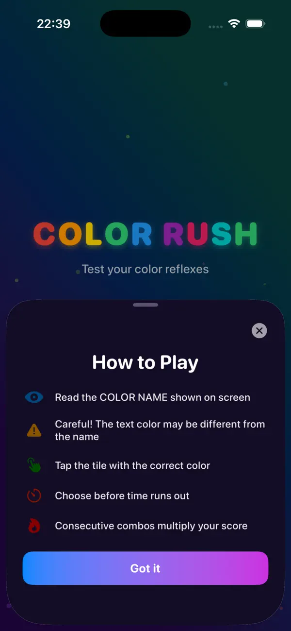 Color Rush: Color Reflexes