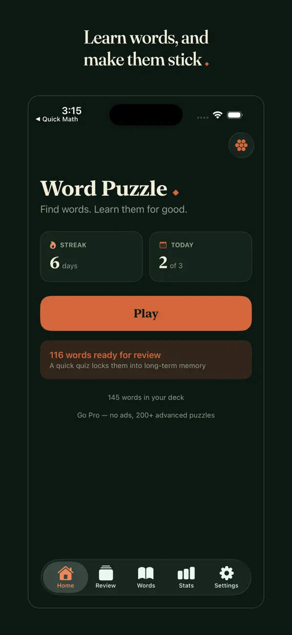 Word Puzzle: SAT Vocab