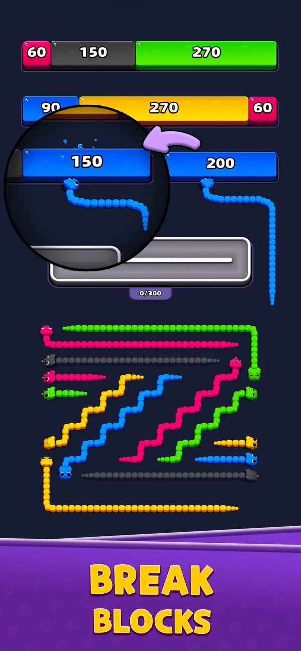 Worm Wreck: Color Puzzle