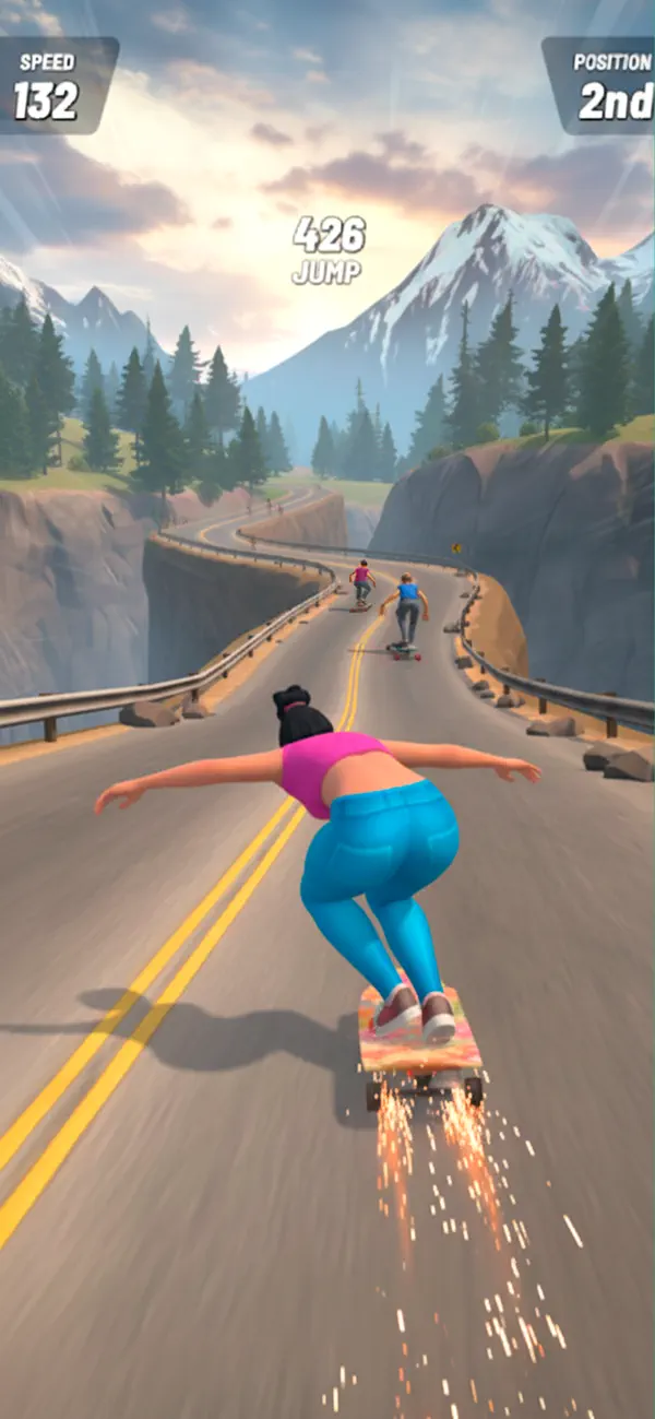 Downhill Skate Race Game
