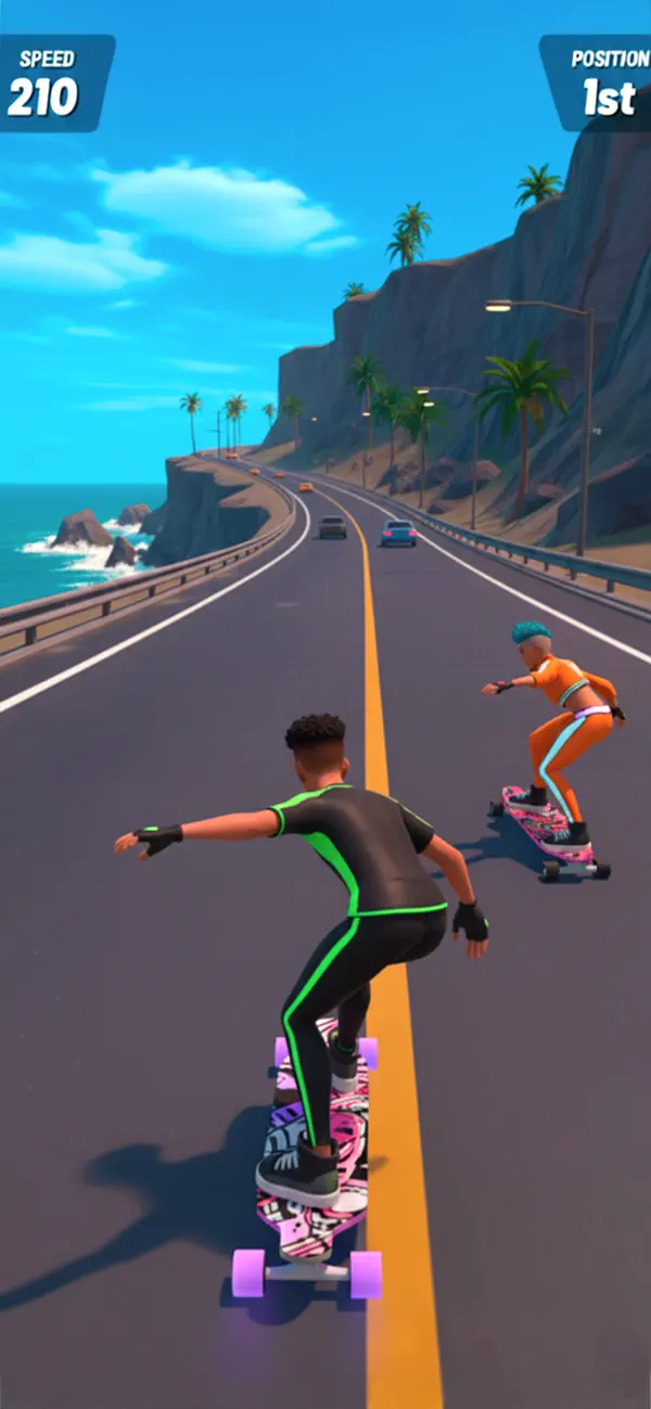 Downhill Skate Race Game