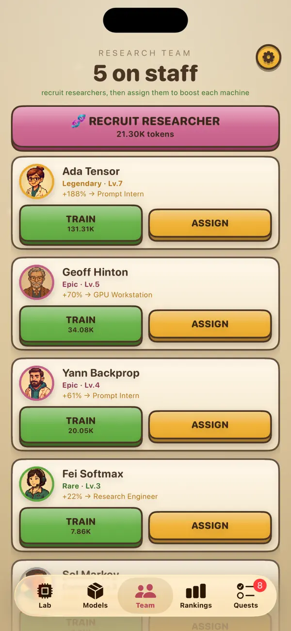Token Tycoon: AI Lab Idle