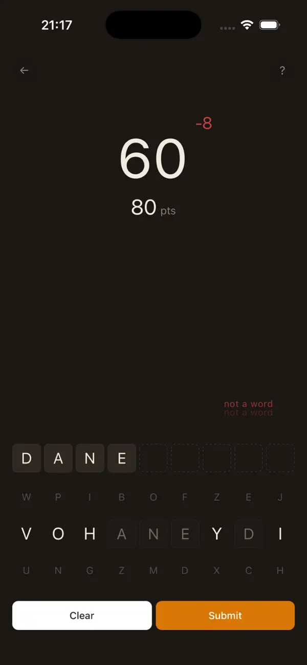 Lexis, a word finder game