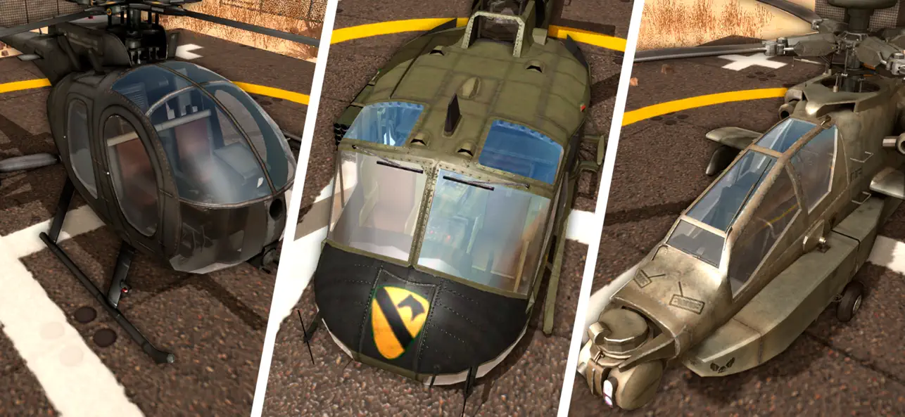 Desert Heli Strike 3D: Gunship