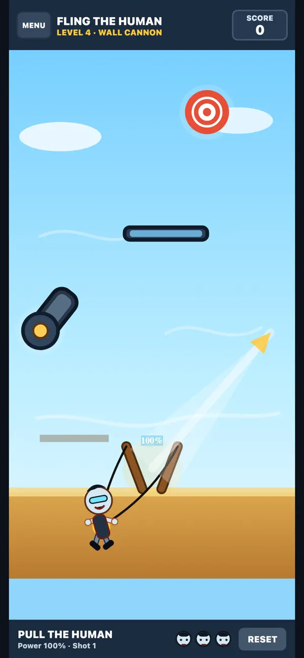 Fling the Human: Slingshot