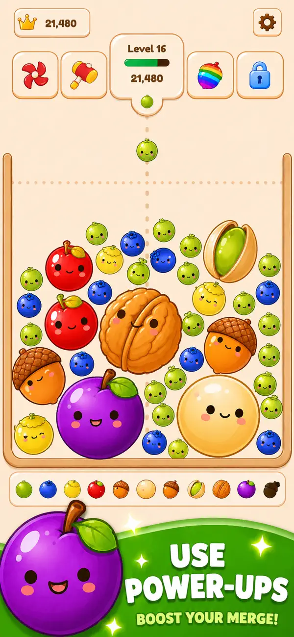 Fruit Merge : Squirrel Stash