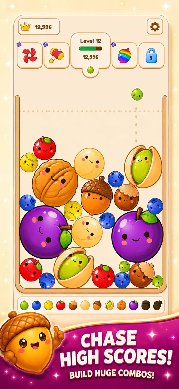 Fruit Merge : Squirrel Stash