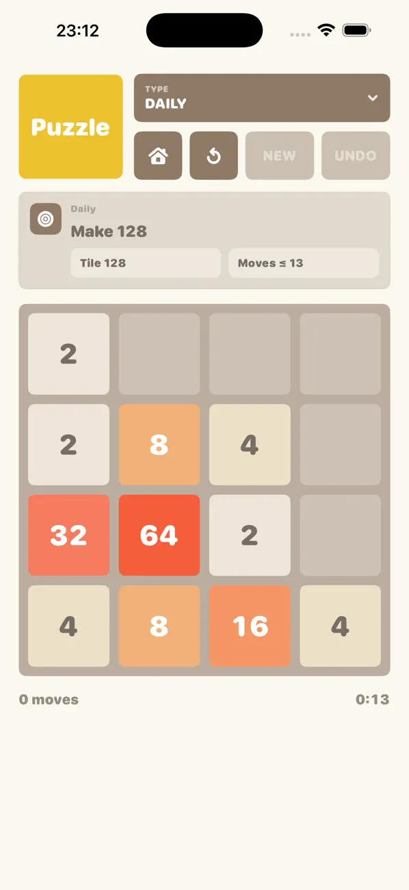 Mini Moves: 2048