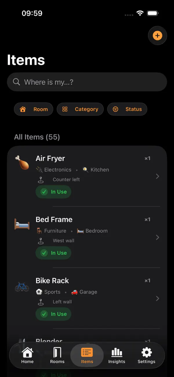 Smart Home Inventory Map