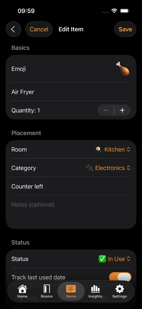Smart Home Inventory Map
