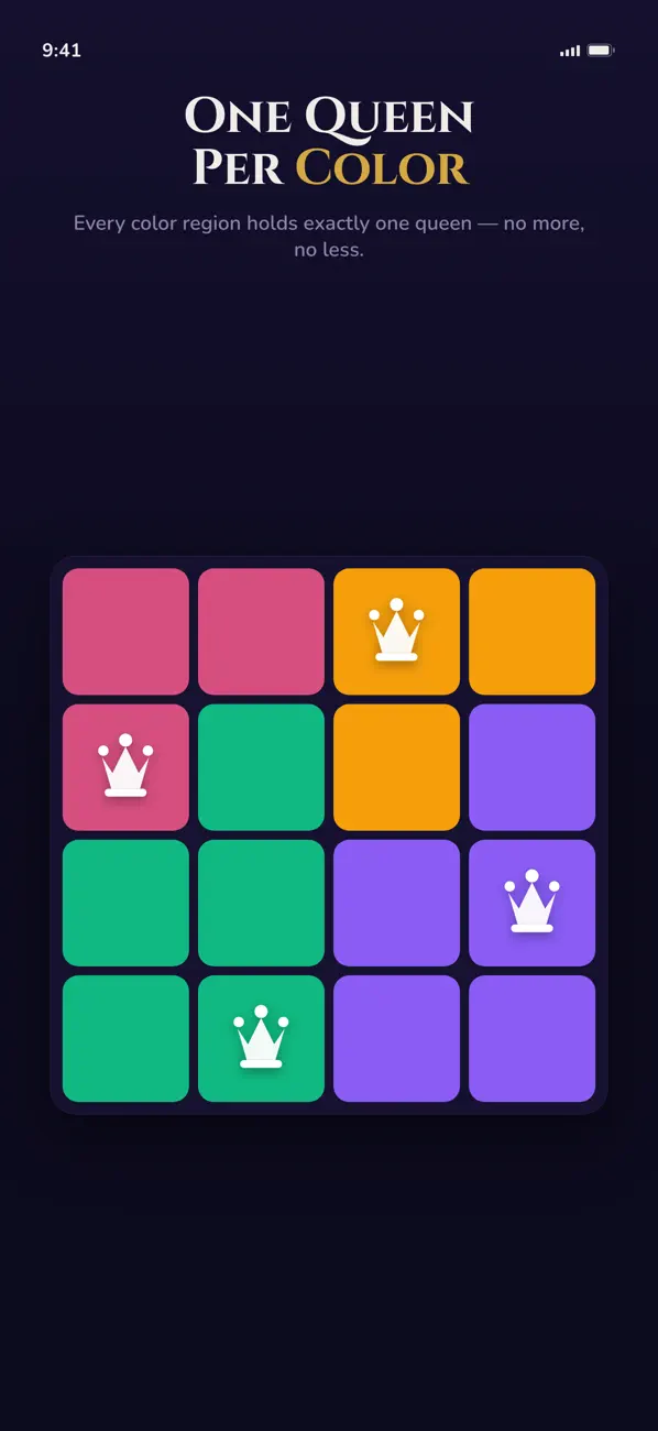 Queens Puzzle: Crown Logic