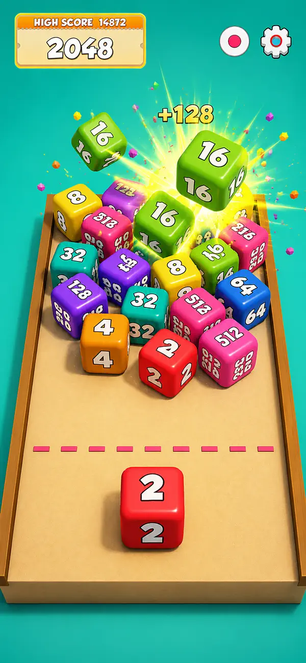 Cube Toss: Merge Cube 2048