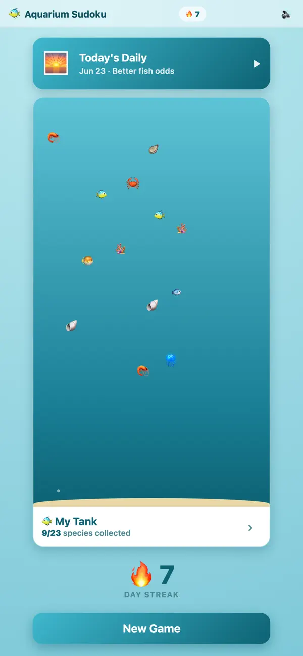 Aquarium Sudoku: Brain Puzzle