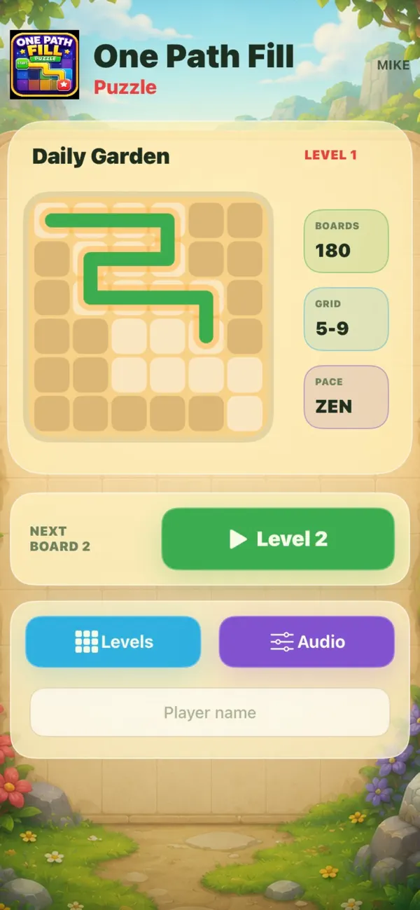 One Path Fill Puzzle