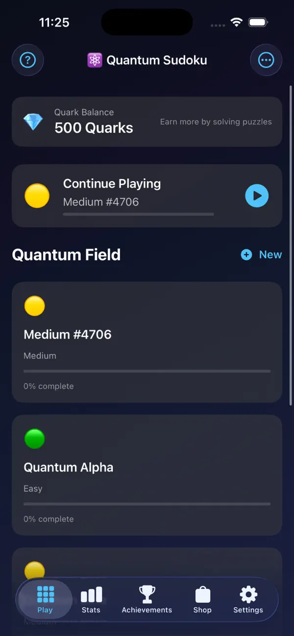 Quantum Sudoku Matrix