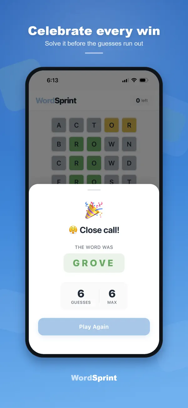 Word Sprint Game